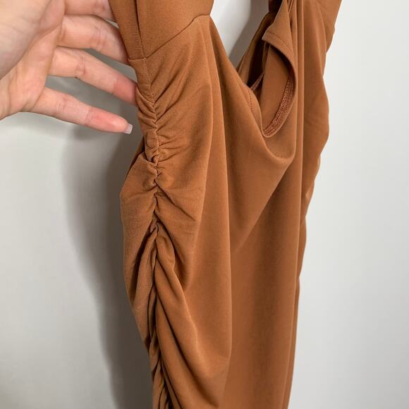 Michael Costello x Revolve April Midi Dress in Terra Cotta Womens Medium New - Picture 9 of 16